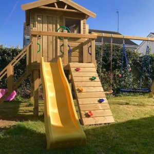 Fred House Climbing Wall With Nest Swing